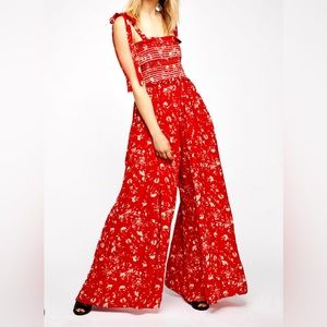 Free People Color My World Wide Leg Jumpsuit